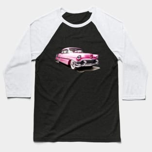 Vintage Pink Cadillac Classic Car in Pristine Condition Baseball T-Shirt